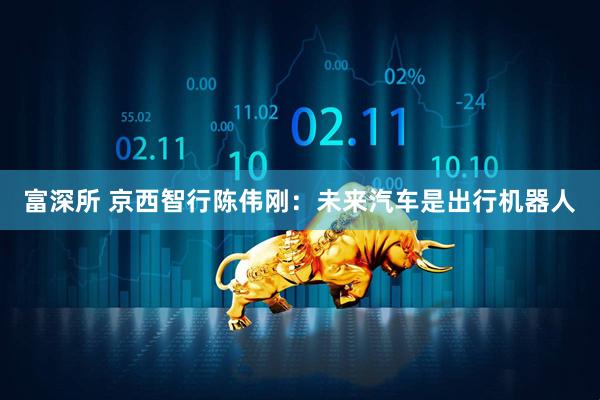 富深所 京西智行陈伟刚：未来汽车是出行机器人