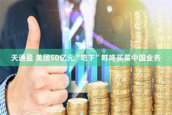 天通盈 美团50亿元“吃下”叮咚买菜中国业务